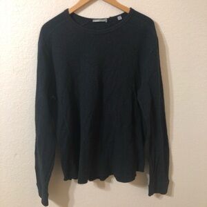 Vince Mens Cotton Black Gray Sweater Shirt - Size XL